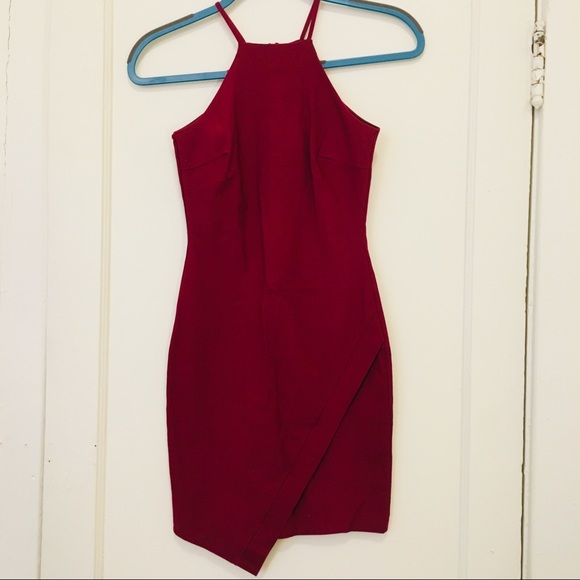Papaya Dresses & Skirts - Maroon bodycon cocktail dress papaya XS/S